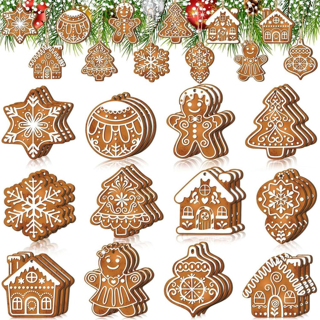 Christmas Wooden Pendants Are Used To Decorate Christmas Trees And Party Ornaments