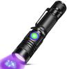 Powerful UV Flashlight, Black Light, USB Rechargeable, 395nm Mini Black Light, Portable Handheld UV Light with Adjustable Focus, LED Ultraviolet