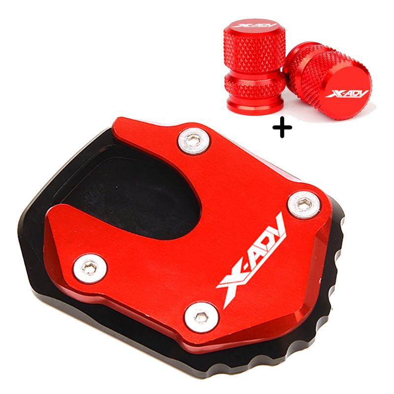 Motorcycle Accessories For HONDA X-ADV 750 CNC Valve Cap Kickstand Pad Foot Side Stand Extension XADV750 XADV