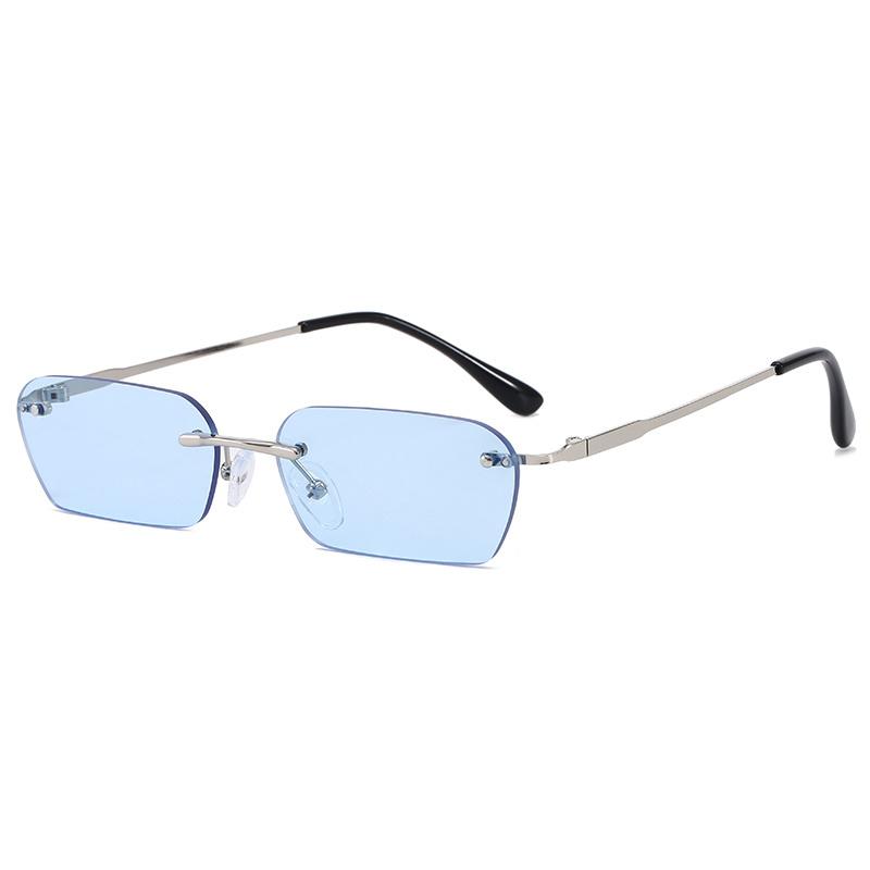 Superhot Eyewear 46400 Модные Ретро Винтажные Солнцезащитные Очки Маленькие Без Ободка Прямоугольные Солнцезащитные Очки