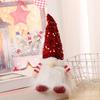 LED Light Up Christmas Gnomes Soft Plush Warm Lighted Dwarf Doll Ornaments with Glitter Sequins Hat for Home Table Decor