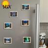 Nature View Fridge Magnet 1/6Pcs Fake Window Magnet, Wooden Natural Scenery Refrigerator Simulated Magnets Magnetic Decoration for Kitchen Office