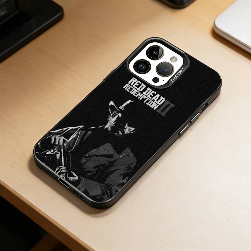 Чехол для телефона Red Dead Redemption 2 Для iPhone 17,16,15,14,13,12,11 Plus,Pro Max,XS,Цветной Серебристый Покрытие Внутренняя Крышка