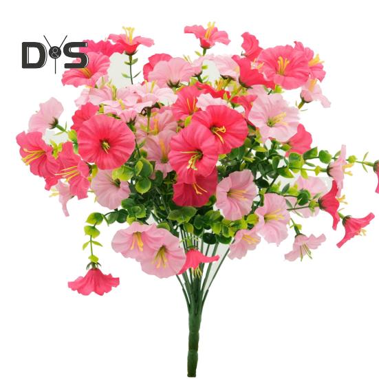 Искусственный букет ипомеи, многоразовый набор искусственных цветов, реалистичные искусственные цветы ипомеи со стеблем для дома, свадьбы, гостиной, офиса, декора