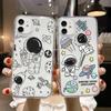 Чехол для телефона Astronaut Clear для iPhone 11 13 12 14 Pro Max 13mini X Xs Max Xr 7 8 6 6s Plus Iphone11 Soft Cute Smile Back Covers