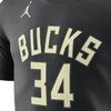 Jordan Футболка NBA Milwaukee Bucks Giannis Antetokounpo черная/парусная мужская уличная одежда DV5783-015