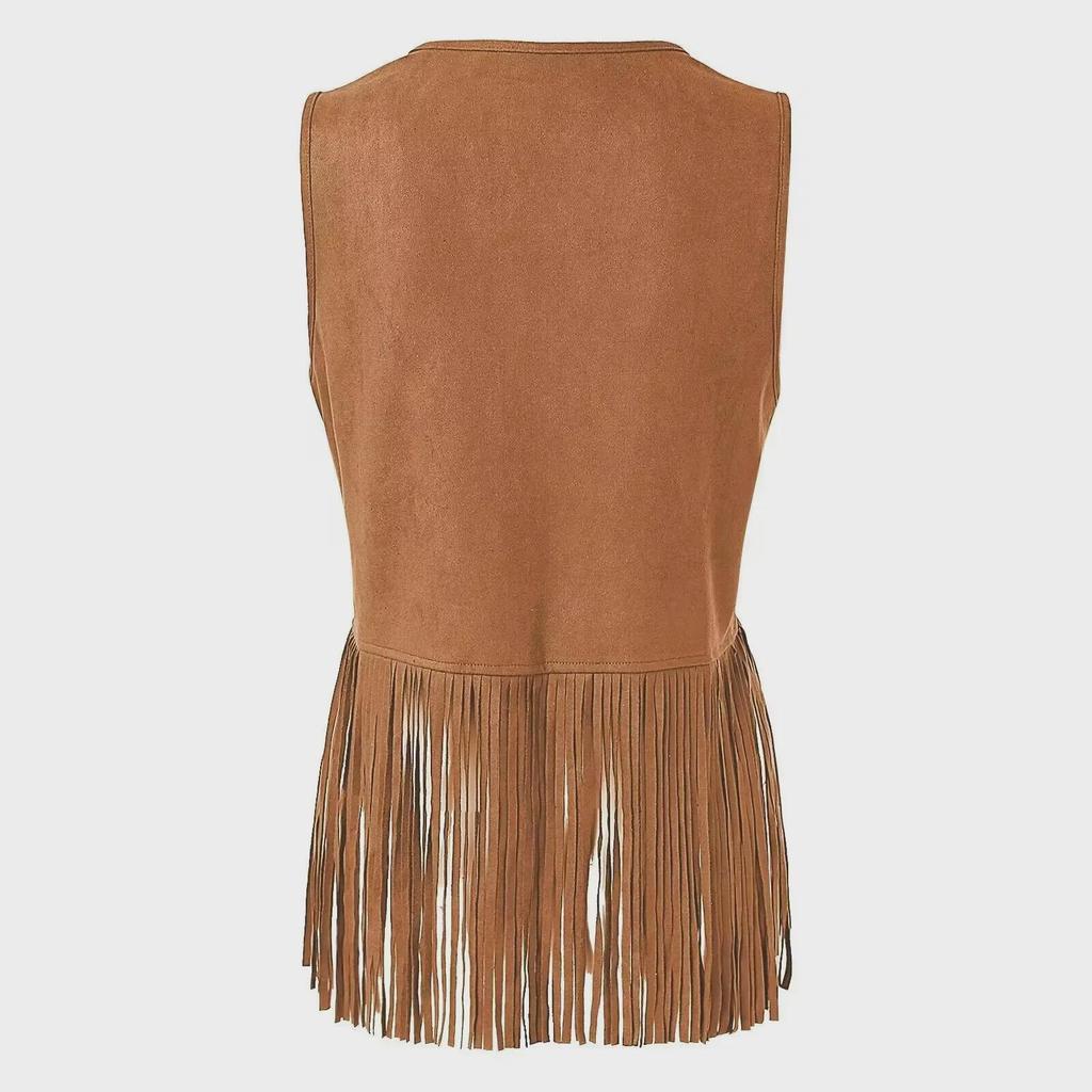Women’s Summer Suede Tassel Cardigan Vest