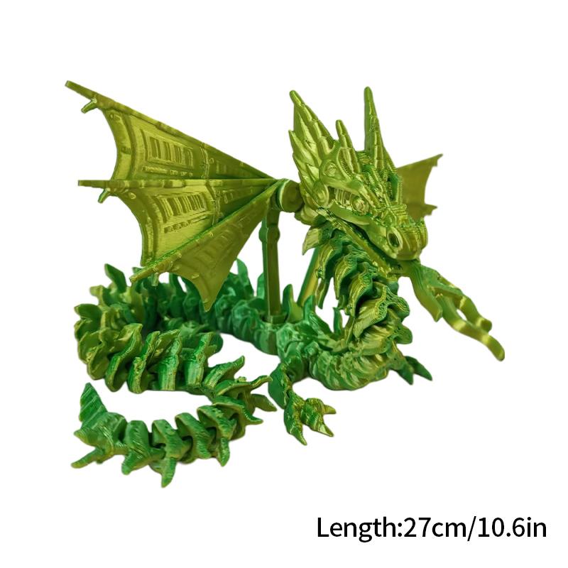 3D-печатный китайский дракон, вращающиеся драконы, детские подарки, реалистичная статуя дракона, ландшафтное украшение, печатные фигурки животных