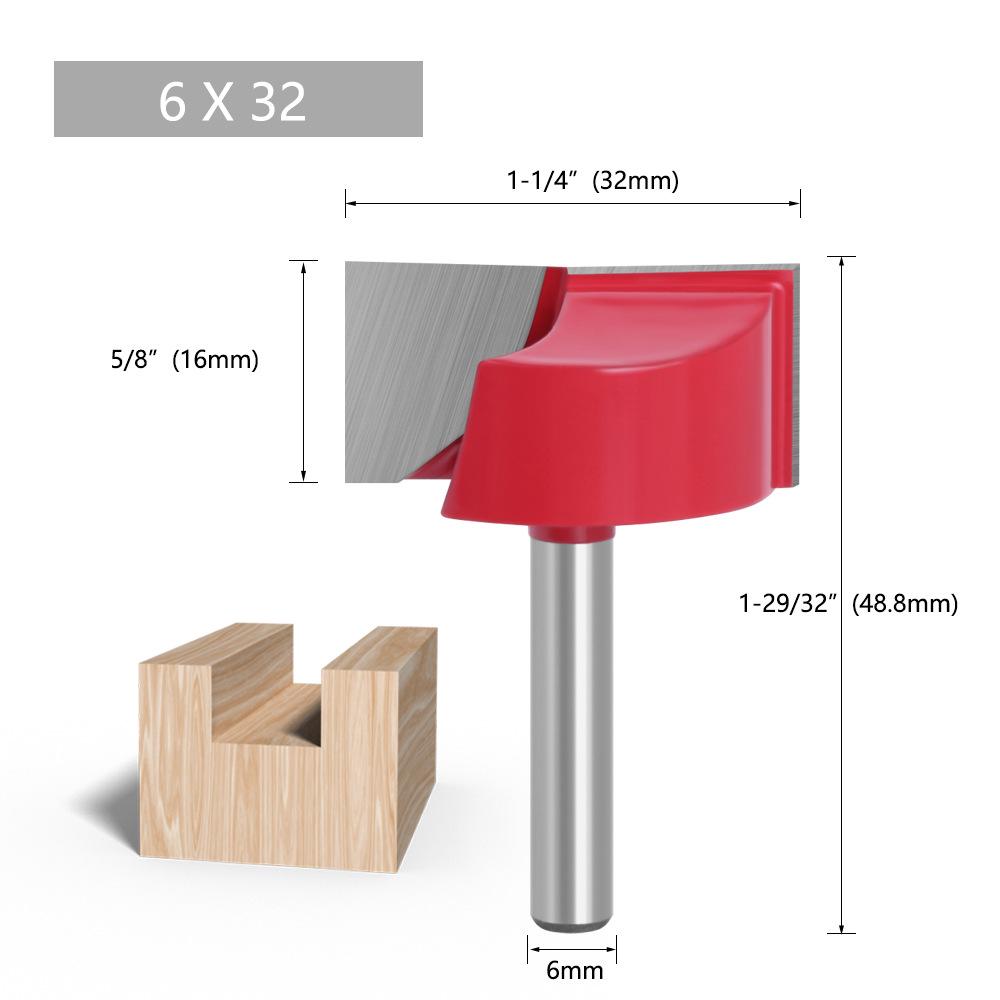Набор фрез из вольфрамовой стали с плоским дном для ЧПУ-фрезера для деревообработки, 6 типов