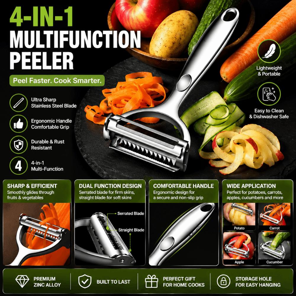 Sharp Kitchen Peeler Bar 4 in 1 Fruit Potato Peeler High Quality Cucumber Carrot Grater Kitchen