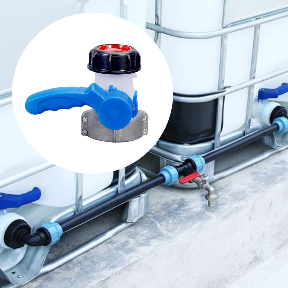DN40/DN50 IBC Tank Tap Pipe Connector 75mm Liters 62mm To 1000L Container Male Export Butterfly Valve Switch IBC Tank Adapter