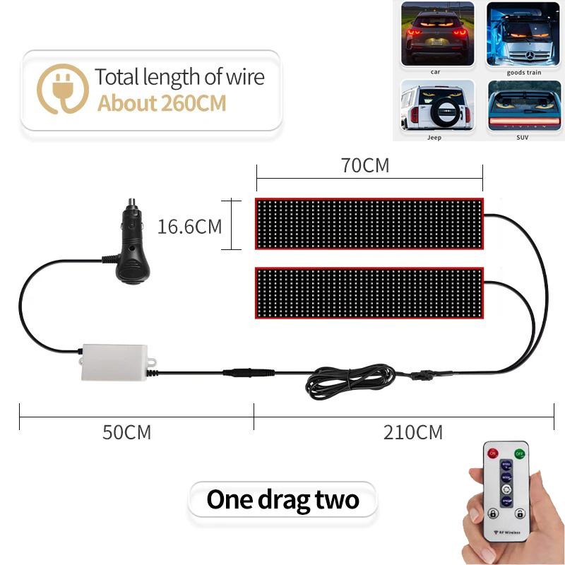 Пульт дистанционного управления Devil Eye LED Truck Matrix Pixel Panel Soft Folding Lighting Граффити Прокрутка Stick up Текстовая доска Лобовое стекло