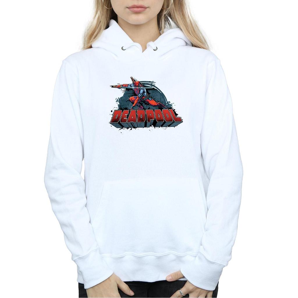 Marvel Womens/Ladies Deadpool Sword Logo Hoodie