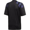 adidas Футболка Paul Pogba Comfortable Color Block Striped с коротким рукавом, дышащая, мужская, черная FM4889