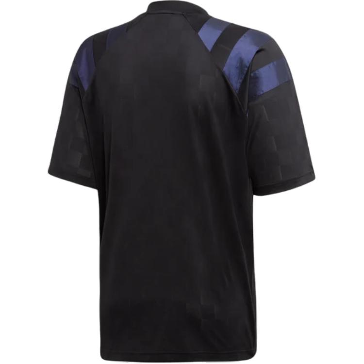 adidas Футболка Paul Pogba Comfortable Color Block Striped с коротким рукавом, дышащая, мужская, черная FM4889