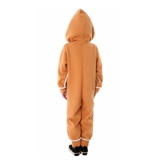 Christmas Onesie Costume for Kids Gingerbread Man/Santa/Green Elf Cosplay Outfit Unisex Plush Bodysuit for Halloween Christmas Carnival Festival