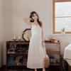 Summer Girl Lace-up White Sleeveless Vest Skirt Women's Gentle Temperament Thin Dress