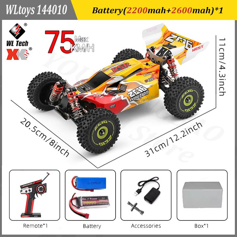 AAYG1 WLtoys 144016 144001 144010 4WD RC Car High Speed 2.4G 35-75KM/H Off-Road Drift Remote Control Racing Vehicle Toy Gift