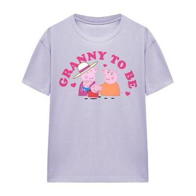 Peppa Pig Унисекс Взрослая Футболка Бабушка Будущая Бабушка Свинья