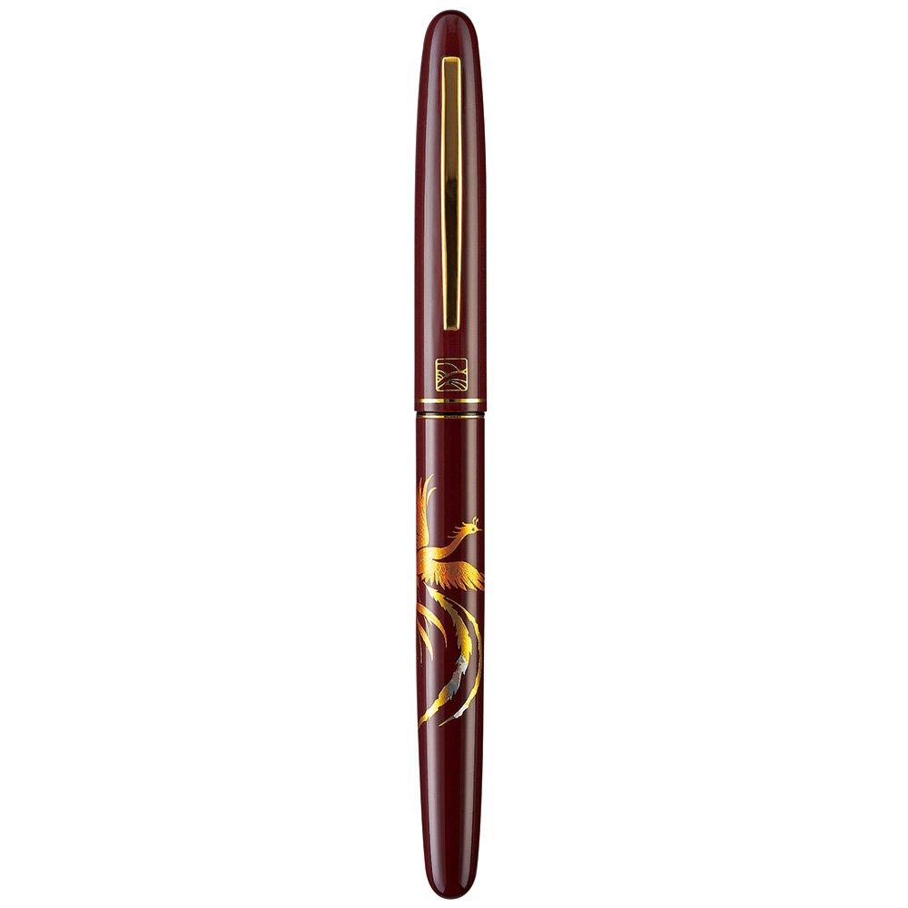 Kuretake Fountain Brush Auspicious Phoenix Red Pen, Maki-e Monogatari, Design, Shaft, DU181-315