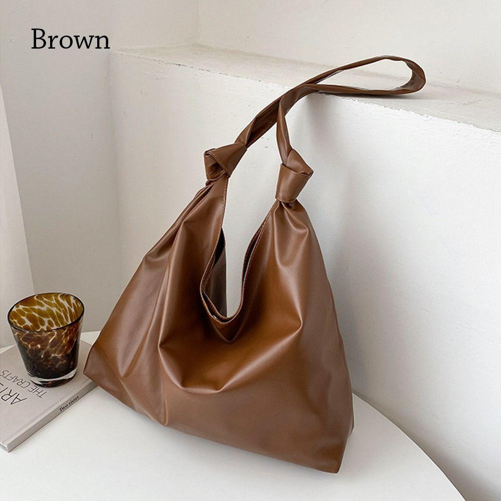Women Large Capacity Shoulder Bags Female Tote Bags PU Leather Handbag Simple Shopping Bag