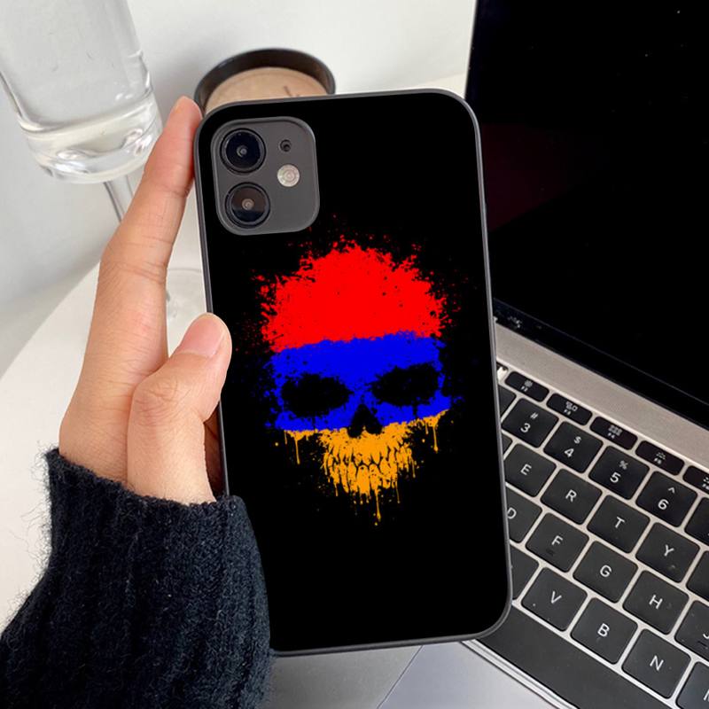 Чехол для телефона с армянским флагом Армении для iPhone 13 8 7 6S Plus X 5S SE 2020 XR 11 12 mini pro XS MAX