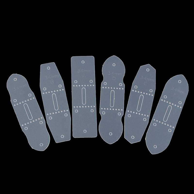 6 шт./компл. кожаный ремень из ПВХ с пряжкой, шаблоны для штамповки, трафаретный инструмент