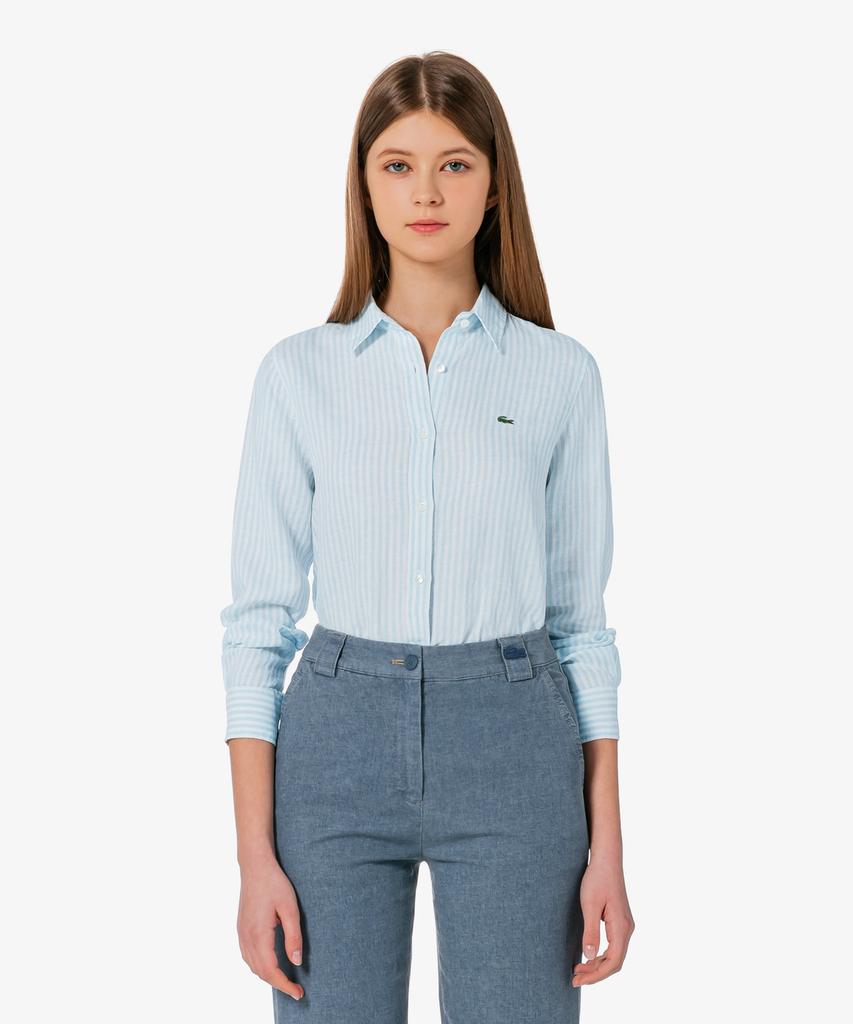 LACOSTE Women'S Regular Fit Linen Shirt Cf005E-56G Hbp