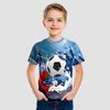 Летний топ с круглым вырезом и принтом в виде 3D-футбола, модные повседневные футболки с короткими рукавами для мальчиков