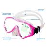 Детские очки для плавания с защитой носа, регулируемая подушка для лица для подводного плавания с маской и трубкой, противотуманные очки для плавания с широким обзором для детей
