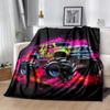 1pc Monster Truck Printing Lightweight Flannel Blanket, Comfortable and Warm Blanket, for Camping Sofa Bed and Couch Office, Suitable for Gif