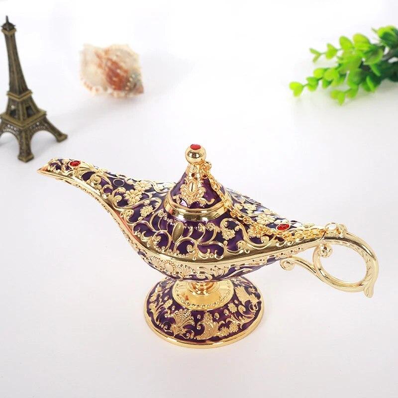 Aladdin Lamp Decorative Ornament Large European Retro Home Decoration Metal Decoration Crafts Holiday Gift