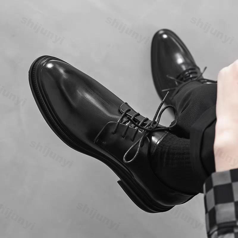 Модная мужская кожаная обувь 2025 Новая высококачественная деловая повседневная обувь Мужские лоферы 2025 Осень Роскошная дизайнерская обувь для платья Размер 39-44