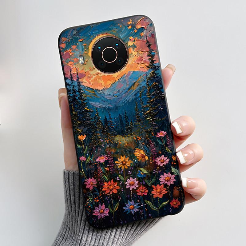 Вирусный черный чехол для Nokia X20/Nokia X10 Модный узор 'Драконьи Родственники' Гелевый чехол для Nokia X100 Ударопрочный мягкий чехол