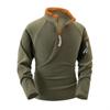 Men's Fleece Pullovers & Long Sleeves Standing Collar Half Zipper Tactical Arm Zipper Sweatshirt Pullover Training Men's Clothing