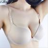 Sexy Gathered Front Clasp Girls Bra Candy Color Glossy One-line Beautiful Back Thin Underwear Bras