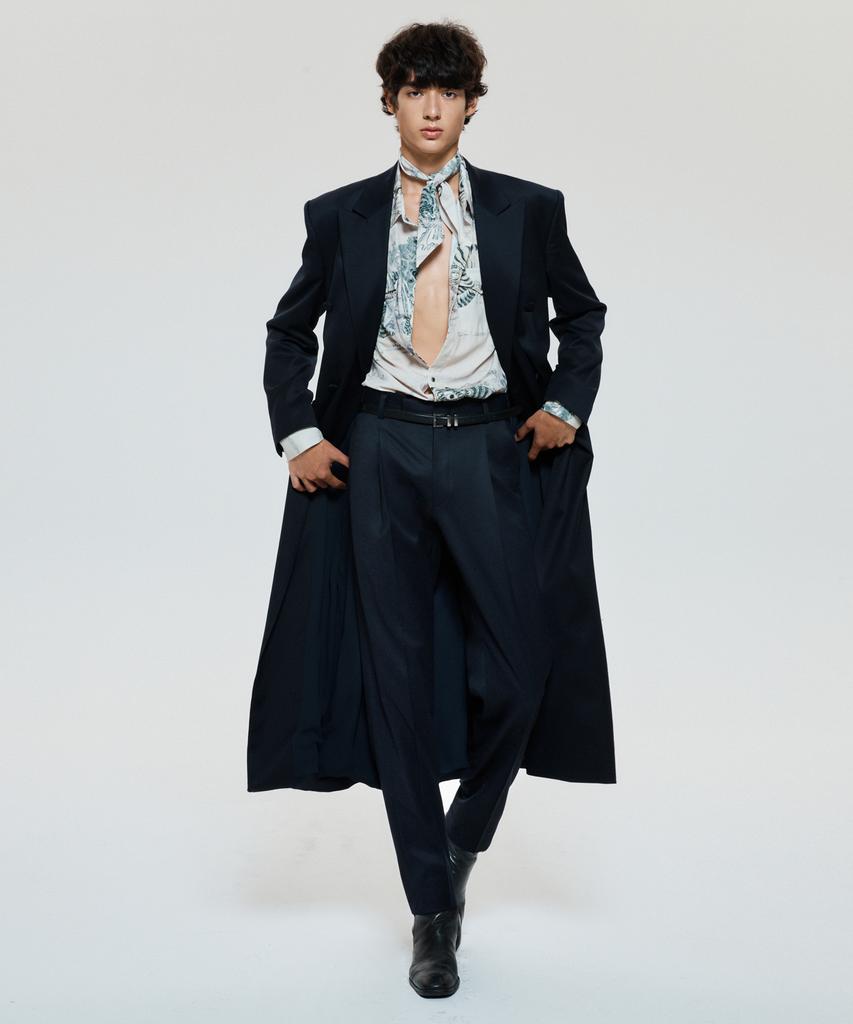 UNTAGE Wool Trousers [Navy (Unisex)]_Uth-Fp71
