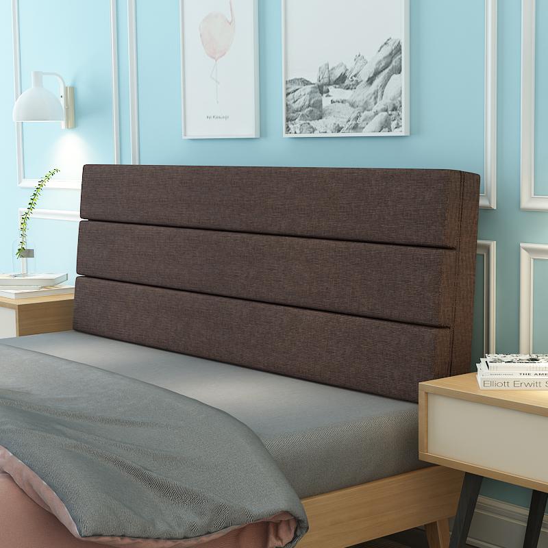 Современный однотонный мягкий чехол для изголовья кровати, подушка из губки с высоким отскоком, съемная моющаяся подушка для талии, чехол для изголовья кровати