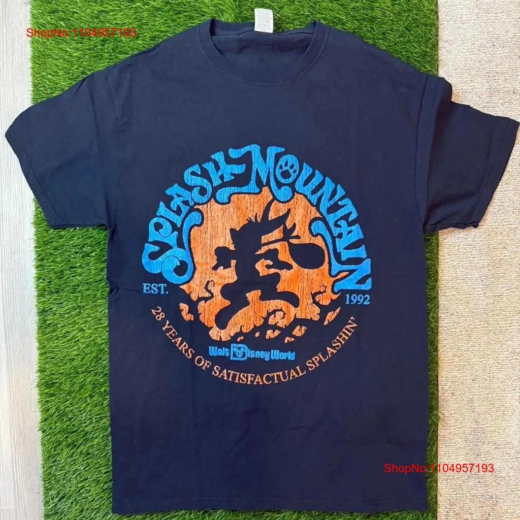 Splash Mountain 28 Anniversary Classic Cotton S 5XL T shirt NE702 vintage Washed Slightly Comfortable Breathable Versatile