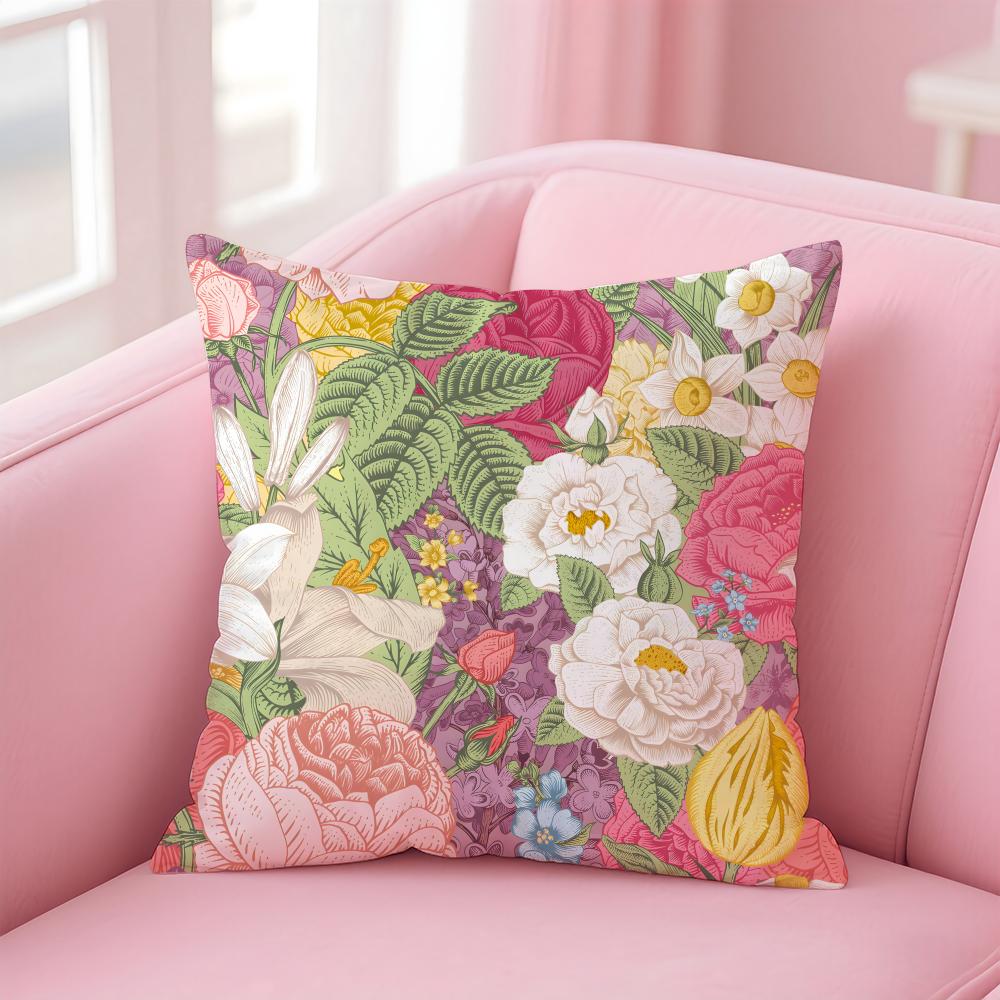 Art WWilliam Morris Cushion Cover Pillow Case Soft Skin Friendly Fabric Comfort Concealed Zipper