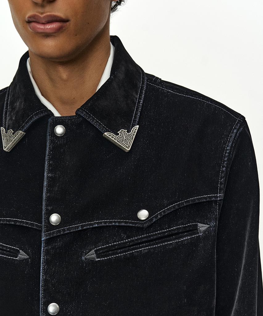 Adsb Andersson Bell Atlanta Flock Velvet Jacket (Black)