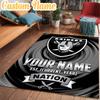 Custom Name Las Vegas Raiders Design Rug Office Rug Chair Mat Non Slip Carpet Rugs for Bedrooms Dining Room Living Room Home Decor gifts