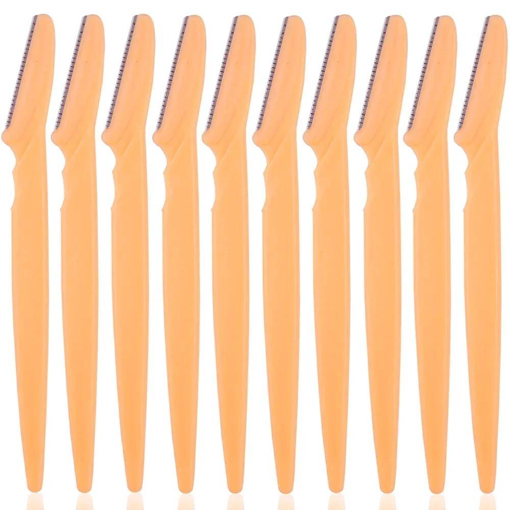 3/10 шт. Эпиляция бровей, удаление волос, лезвия, безопасная бритва, скребок для макияжа, триммер для бровей, лезвие, женская бритва для лица, портативная