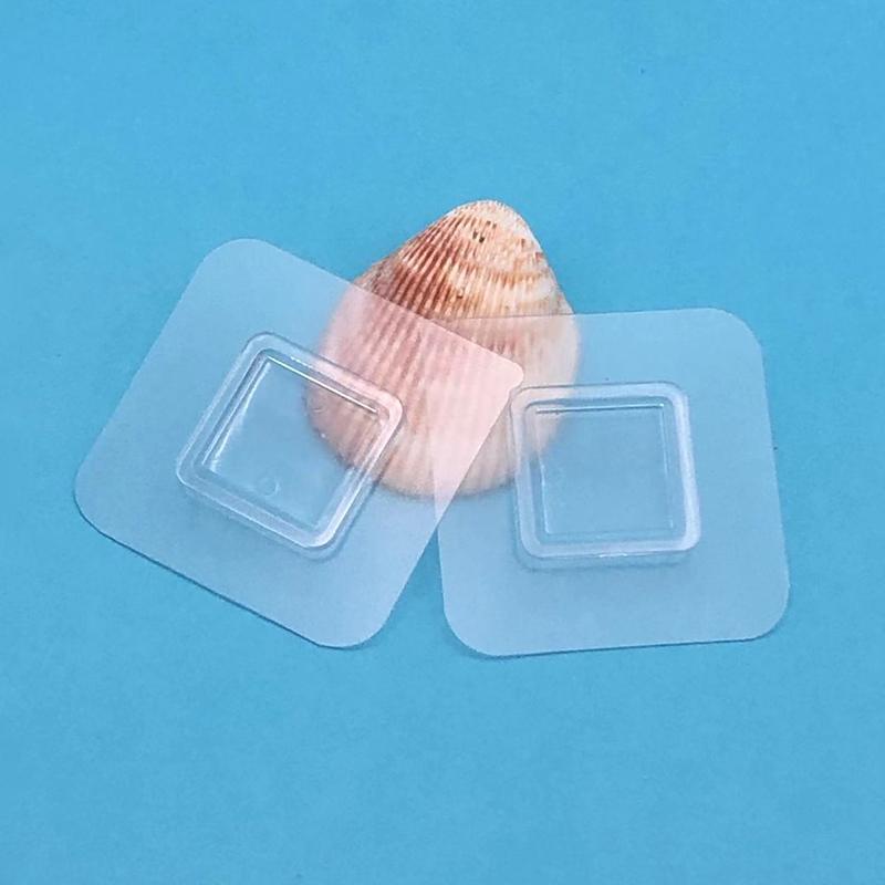 1 шт. Настенный самоклеящийся крючок Прозрачная проволочная полка Настенное крепление Наклейка Двусторонний фиксирующий патч для кухни, ванной комнаты, гаджет