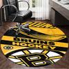 1PC Bruins Emblem hockey Round Rug, Non-slip Chair Mat, Home Decor, Circle Carpet Perfect for Office, Bedroom, Living Room,Christmas gift