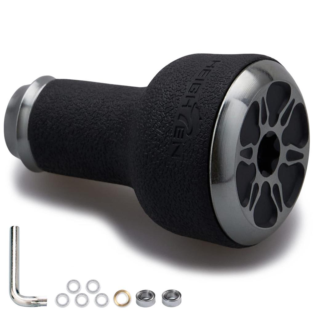 HEIGHTEN 24mm Reel Handle Knob TPE 10g Shimano Daiwa Universal Type Type TPE Series (Shimano A) (Daiwa S) (Gunmetal) (422)