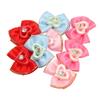 24pcs Pet Hair Bows Cute Colorful Dog Hair Bowknots with Rubber Bands for Puppy Cat Rabbit