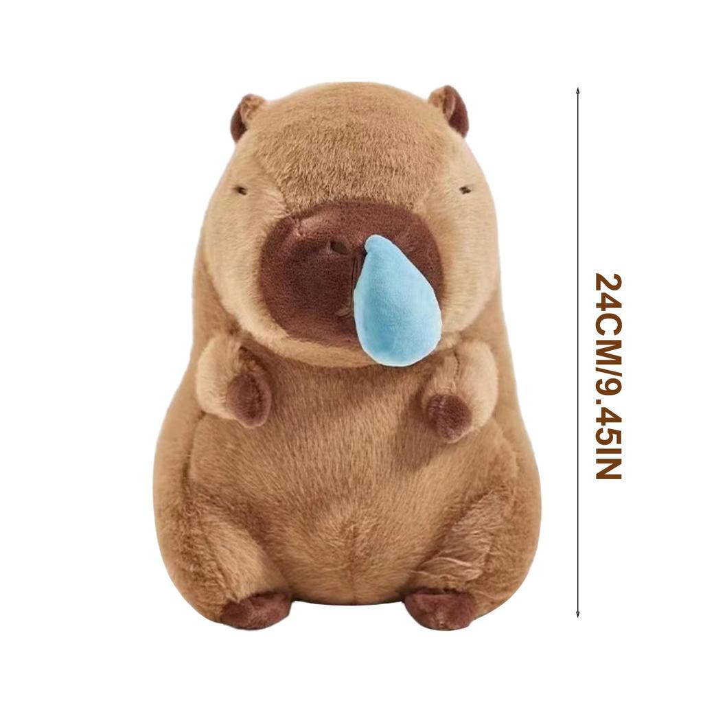 Мягкая игрушка капибара с длинным носом, сопливая плюшевая игрушка капибара, вытягиваемая плюшевая игрушка капибара, мультяшная плюшевая фигурка капибары, мягкая текстура, для капибары