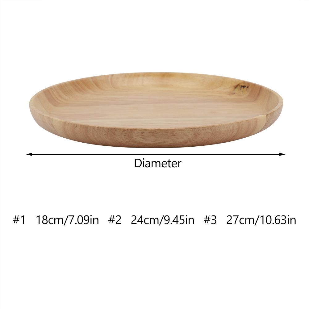 Круглый деревянный поднос для чая суши закуски фрукты сервировочная тарелка блюдо для домашнего ресторана 18*18 см