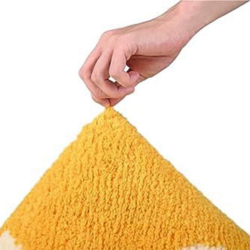 A20F-Lemon Bath Mat Cute Non-Slip Fruit Rug Kitchen Mat Yellow Lemon Bathroom Decor Fun Kids Rug, Machine Washable Durable